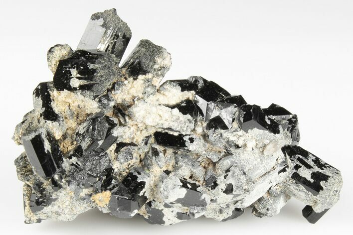 Black Tourmaline (Schorl) Crystal Cluster - Mexico #190533